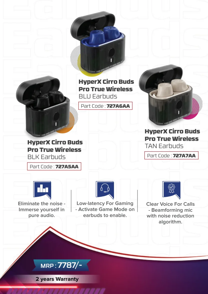 HyperX Cirro Buds Pro True Wireless Earbuds — Black