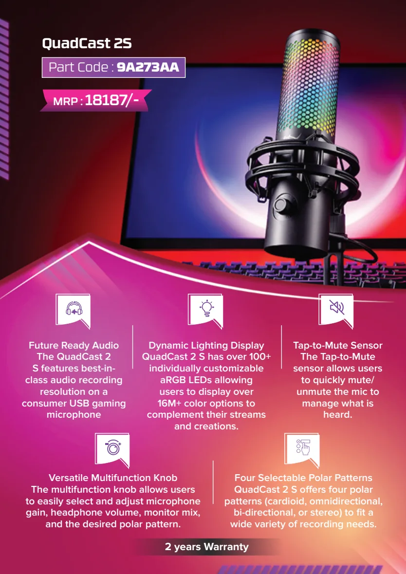HyperX QuadCast 2 S Microphone