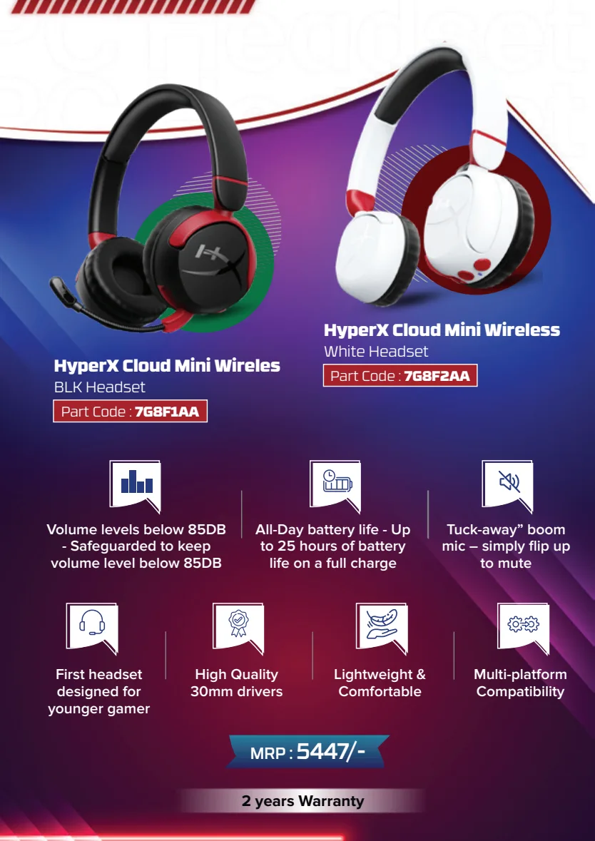 HyperX Cloud Mini Wireless — White